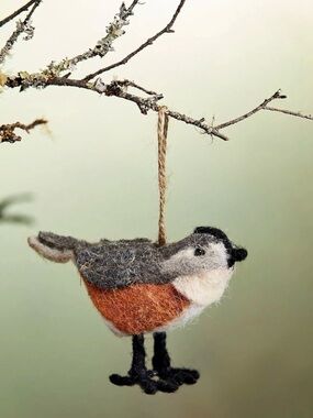 NEW Anthropologie Terrain Felt Woodland Bird Holiday Christmas Ornament  NWT